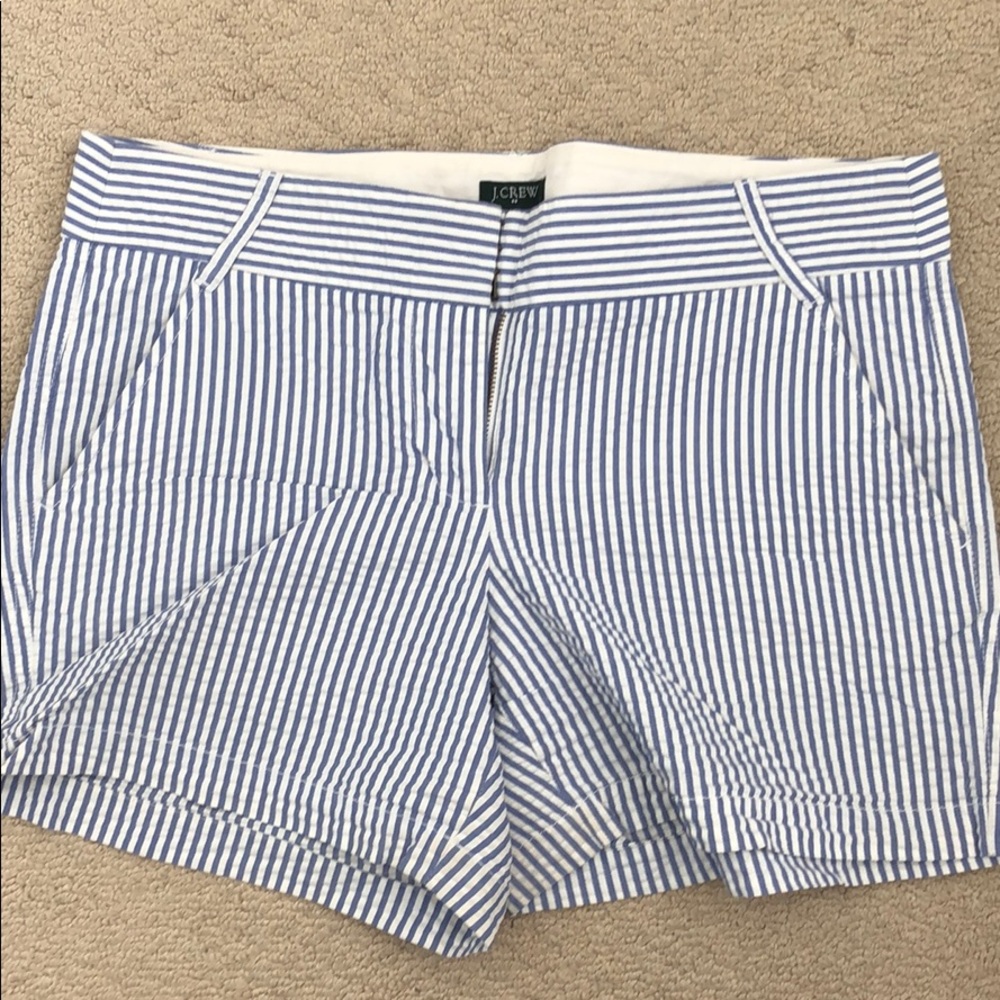 J. Crew Striped Blue and White Women's Shorts